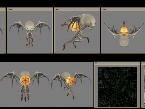 low poly 3d monster - little bone 02 Modello 3D