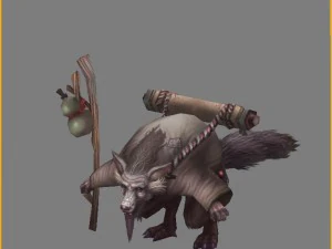 low poly 3d monster - beckham 3D Model