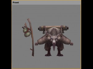 low poly 3d monster - beckham 3D Model