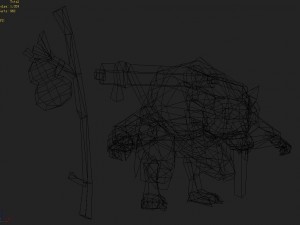 low poly 3d monster - beckham 3D Model