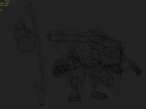 low poly 3d monster - beckham 3D Model