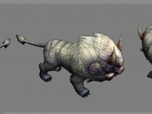 low poly 3d monster - little luwu Model 3D