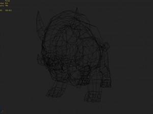 low poly 3d monster - little luwu Model 3D