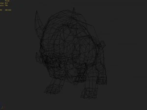 low poly 3d monster - little luwu 3D Model