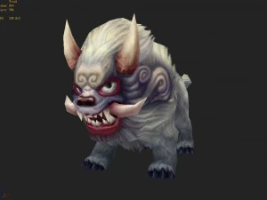 low poly 3d monster - little luwu 3D Model