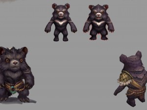 low poly 3d monster - bear 3Dモデル