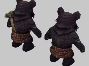 low poly 3d monster - bear 3D Model