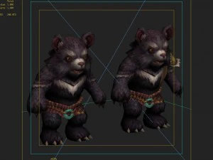 low poly 3d monster - bear 3D Model
