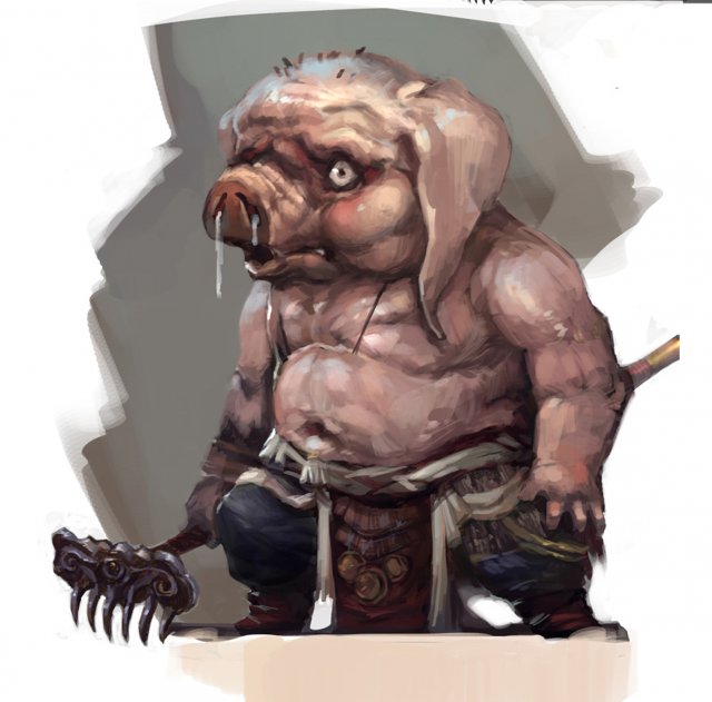 low poly 3d monster - the piglet 01 3D Model .c4d .max .obj .3ds .fbx .stl .blend 