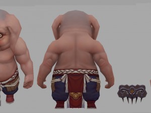 low poly 3d monster - the piglet 01 3D Model