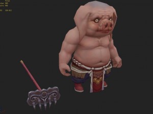 low poly 3d monster - the piglet 01 3D Model
