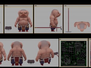low poly 3d monster - the piglet 01 3D Model