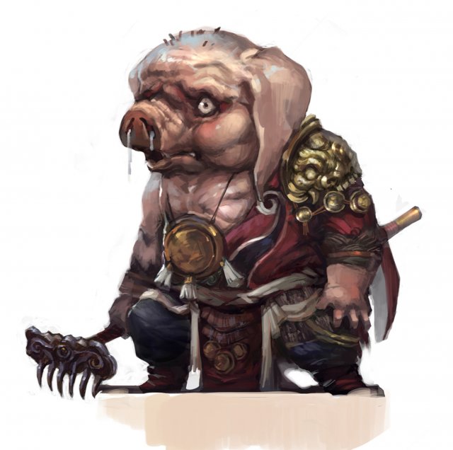 low poly 3d monster - the little pig 02 3D Model .c4d .max .obj .3ds .fbx .stl .blend 