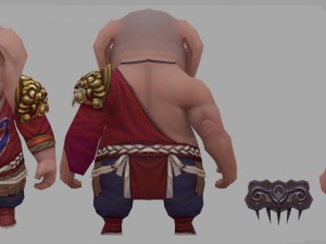 low poly 3d monster - the little pig 02 3D Model