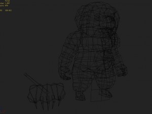 low poly 3d monster - the little pig 02 3D Model