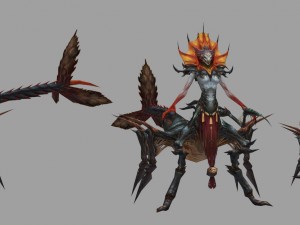low poly 3d monster - forceps 3D Model