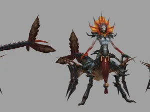 low poly 3d monster - forceps 3D Model