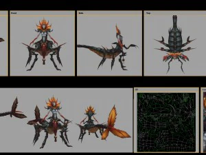 low poly 3d monster - forceps 3D Model