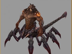 low poly 3d monster - the scorpion man 3D Model