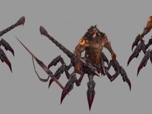 low poly 3d monster - the scorpion man 3D Model
