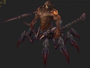 low poly 3d monster - the scorpion man 3D Model