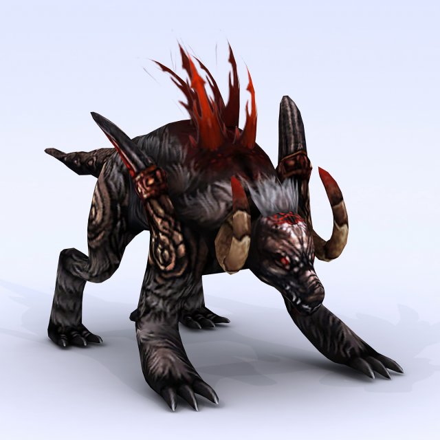 low poly 3d monster - malecon 3D Model .c4d .max .obj .3ds .fbx .stl .blend