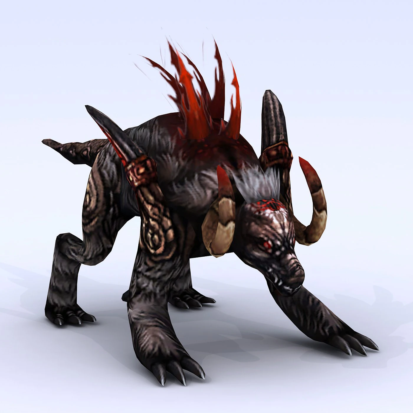 low poly 3d monster - malecon 3D Model .c4d .max .obj .3ds .fbx .stl .blend 