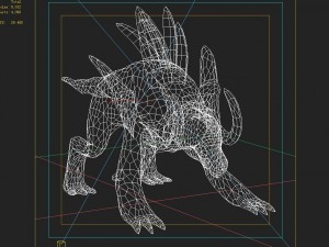 low poly 3d monster - malecon 3D Model