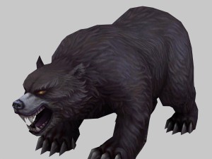 low poly 3d monster - bear 01 3D Model