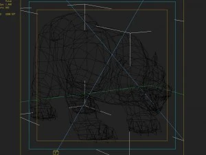 low poly 3d monster - bear 01 3D Model