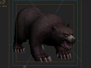 low poly 3d monster - bear 01 3D Model