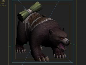 low poly 3d monster - bear 02 3D 模型