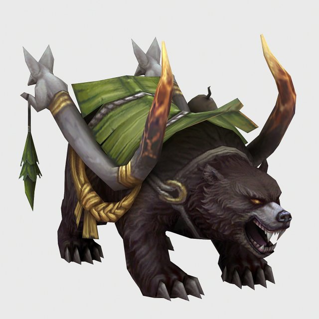 low poly 3d monster - bear 03 3D Модель .c4d .max .obj .3ds .fbx .stl .blend 