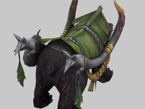 low poly 3d monster - bear 03 3D Model