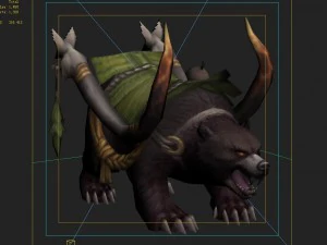 low poly 3d monster - bear 03 3D Model