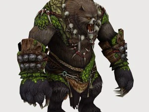 low poly 3d monster - bear king 3D Model