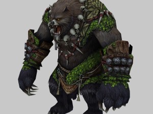 low poly 3d monster - bear king 3D 模型