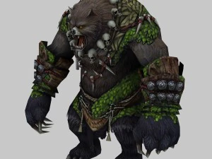 low poly 3d monster - bear king 3D Model