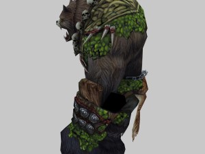 low poly 3d monster - bear king 3D 模型