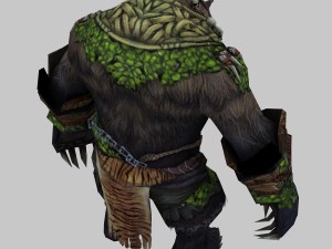 low poly 3d monster - bear king 3D 模型