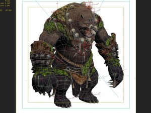 low poly 3d monster - bear king 3D 模型
