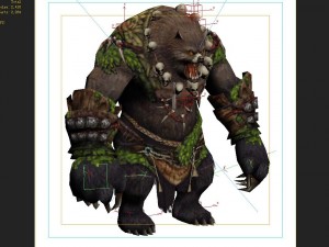 low poly 3d monster - bear king 3D 模型