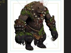 low poly 3d monster - bear king 3D Model