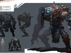 laag poly 3d monster - zwart ijzer 3D Model