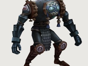 low poly 3d monster - black iron 3D Model