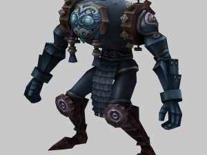 low poly 3d monster - black iron 3D Model