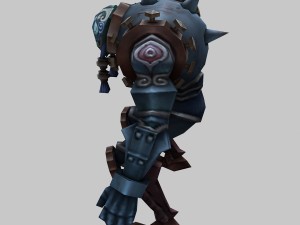 low poly 3d monster - black iron 3D Model