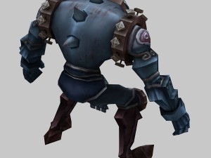 low poly 3d monster - black iron 3D Model