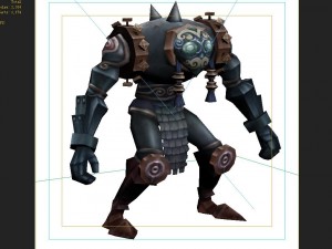 low poly 3d monster - black iron 3D Model