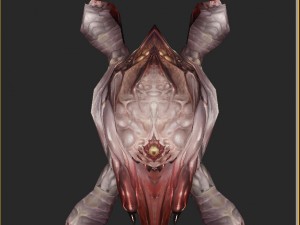 low poly 3d monster - blood larvae Modello 3D